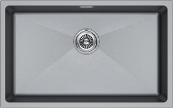 Кухонная мойка Paulmark LUMI 74UNI LU74-GRM 75х45 цвет серый